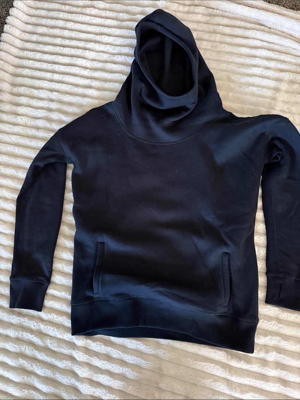ZYIA Black Oh So Soft Cowl Neck Hoodie Medium